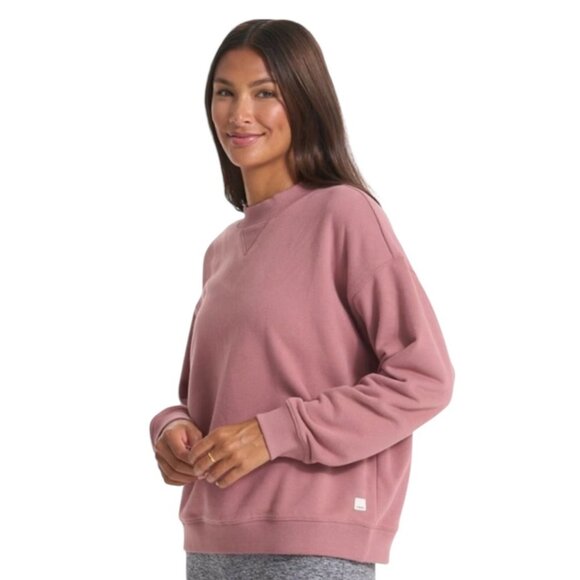 Vuori Sedona Crewneck Sweatshirt Womens Size L Athleisure Relaxed Pullover Pink - Picture 1 of 7